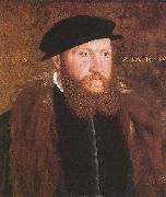 John Bettes the Elder Portrait of an Unknown Man in a Black Cap oil painting